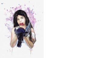 katia_bourdarel_la_fille_au_corbeau_2005_aquarelle