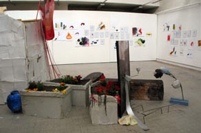 sarah_tritz_amas_2004_dnsep_enbal_polystyrene_peint_carton_ceramique_tissu