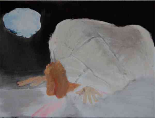 cigdem_mentesoglu_untitled_the_cycle_of_monologue_2008_ink_collage_and_oil_on_canvas_40_x_50_cm