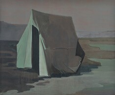 claire_tabouret_the_peace_commission_tent_crime_scene_2010_acrylique_sur_toile_98_x_120cm