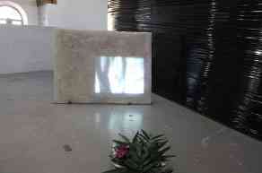 gaelle_choisne_crocodile_hunters_2013_installation_projection_video_sur_sculpture_et_vegetation_camouflage_video_super_8_crocodi