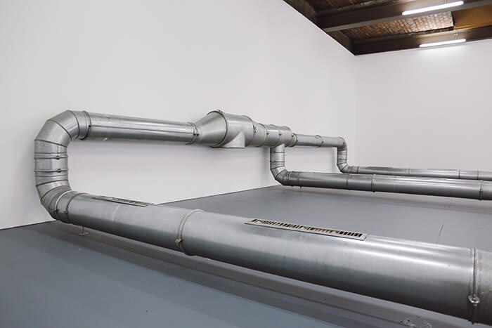 ghislaine_leung_violets_2_2018_ventilation_system_brackets_screws_bolts_dirt_welcome_sign_dimensions_variable