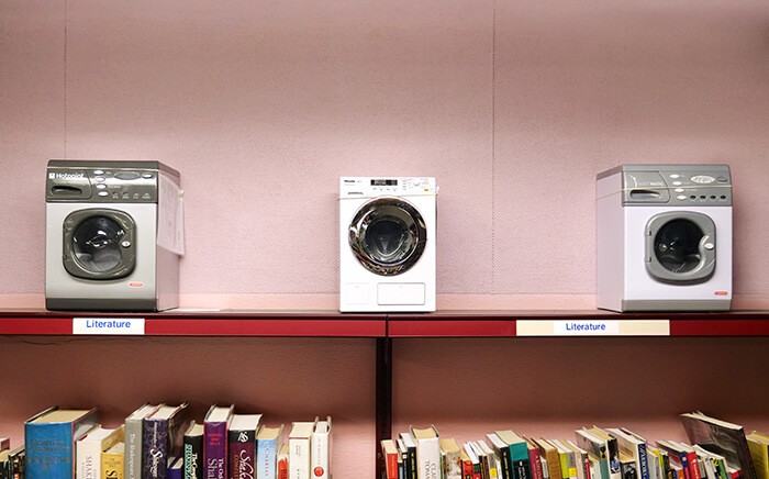 ghislaine_leung_public_sculpture_2018_toy_catalogue_items_laminated_and_paper_labels_rubber_bands