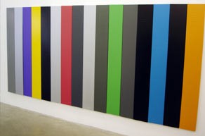 hugo_schuwer_boss_high_school_lockers_2008_acrylique_sur_toile_16_elements_de_150x20_cm