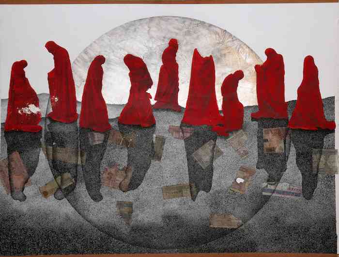 2_mohsin_taasha_rebirth_of_the_reds_part_1_2017_feuille_d_argent_et_gouache_sur_papier_wasli_55_x_70_cm