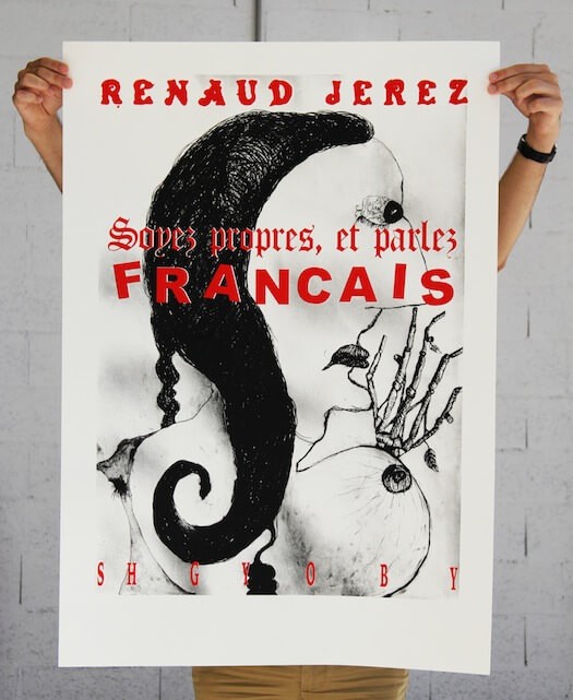 renaud_jerez_mauvais_2017_screen_print_on_paper_84x60cm_80ex