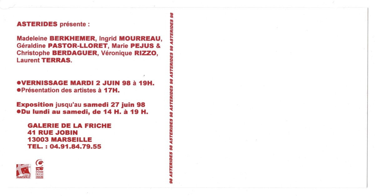 1998_asterides_carton_christophe_berdaguer_-_marie_pejus_madeleine_berkhemer_ingrid_mourreau_geraldine_pastor_lloret_veronique_r